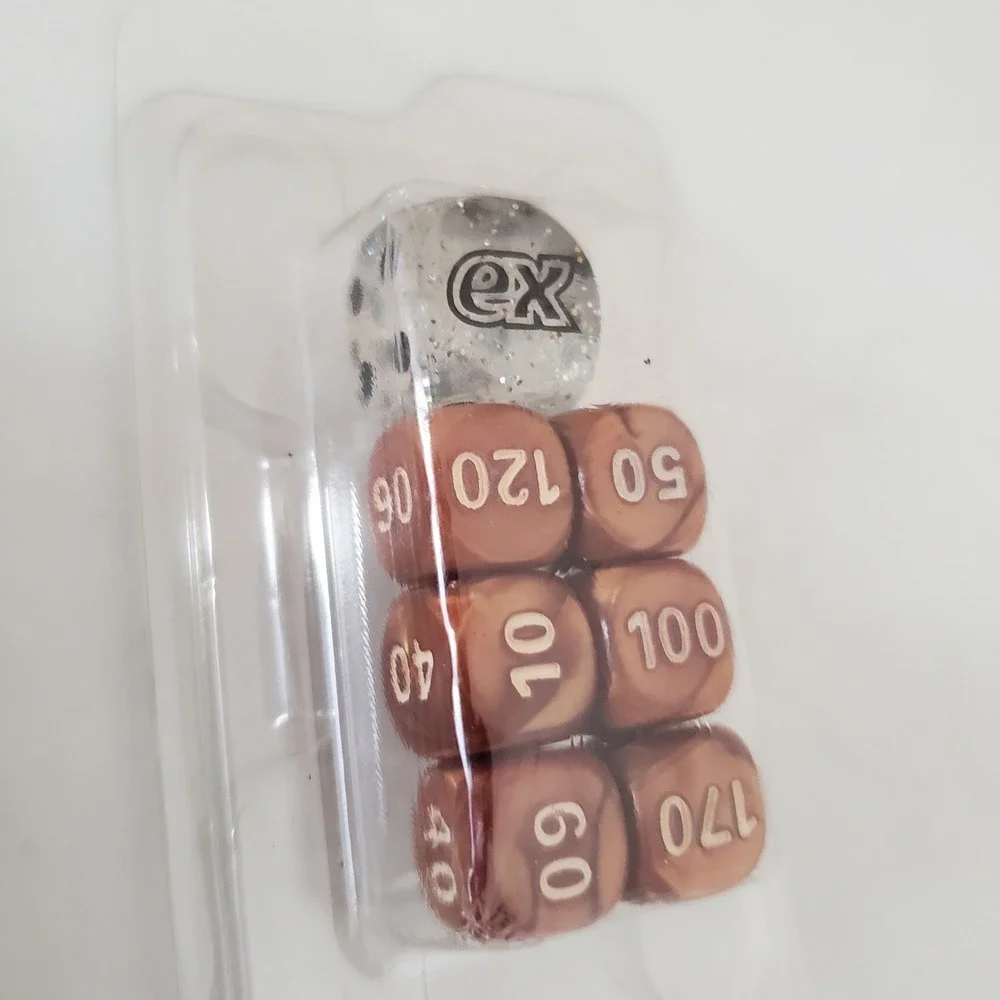 Pokemon TCG Damage Counter Dice Sets Copper Marbled ex Marker 3 Packs New